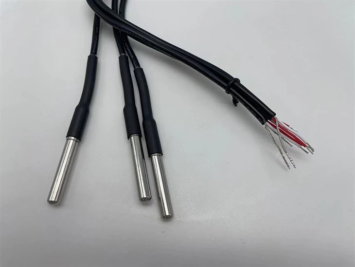 NTC Thermistor 100K Ohm Temperature Sensor Probe, Stainless Steel NTC 100K B3950 1% With 1m Cable Digital Thermal Extension Cable